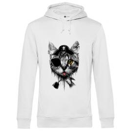 Hoodie barbat cu gluga piratecat alb