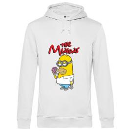 Hoodie barbat cu gluga the minions alb