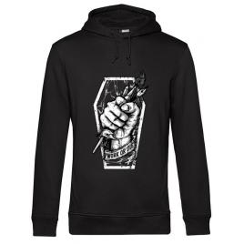 Hoodie barbat cu gluga work or die negru