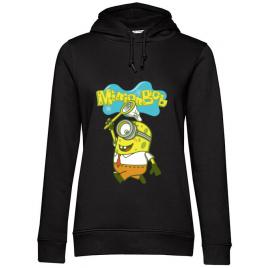 Hoodie dama cu gluga minionbob negru
