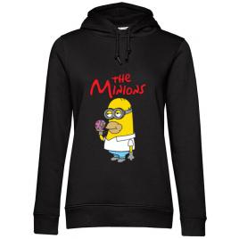 Hoodie dama cu gluga the minions negru