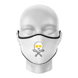 Masca personalizata reutilizabila eggskull alb