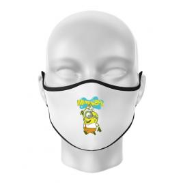 Masca personalizata reutilizabila minionbob alb