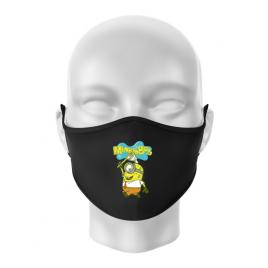 Masca personalizata reutilizabila minionbob negru