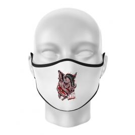 Masca personalizata reutilizabila pig saw alb