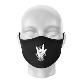 Masca personalizata reutilizabila stand for heavy metal negru