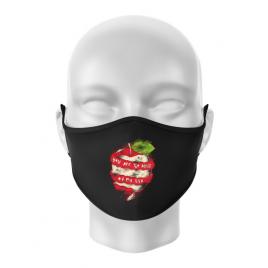Masca personalizata reutilizabila you are the apple of my eye negru