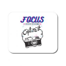 Mousepad personalizat focus and than capture it alb