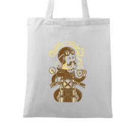 Sacosa din panza coffee racer alb