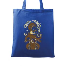 Sacosa din panza coffee racer albastru regal
