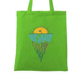Sacosa din panza let the sea, set you free verde mar