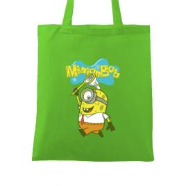 Sacosa din panza minionbob verde mar