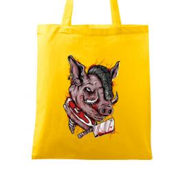 Sacosa din panza pig saw galben
