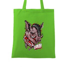 Sacosa din panza pig saw verde mar