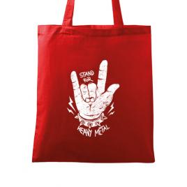 Sacosa din panza stand for heavy metal rosu