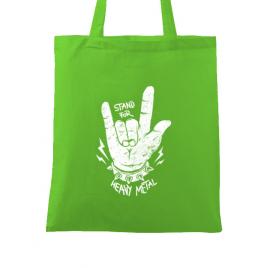 Sacosa din panza stand for heavy metal verde mar