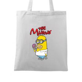Sacosa din panza the minions alb