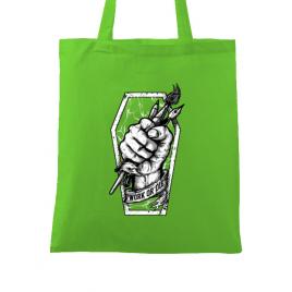 Sacosa din panza work or die verde mar
