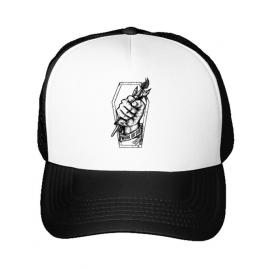 Sapca personalizata work or die alb