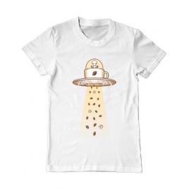 Tricou adler barbat alien coffee invasion alb