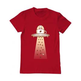 Tricou adler barbat alien coffee invasion rosu
