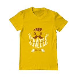 Tricou adler barbat keep smile everyday galben