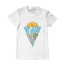 Tricou adler barbat let the sea, set you free alb