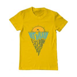 Tricou adler barbat let the sea, set you free galben