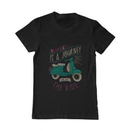 Tricou adler barbat life is a journey enjoy the ride negru