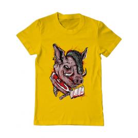 Tricou adler barbat pig saw galben