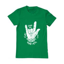 Tricou adler barbat stand for heavy metal verde mediu