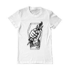 Tricou adler barbat work or die alb