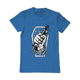 Tricou adler barbat work or die albastru azuriu