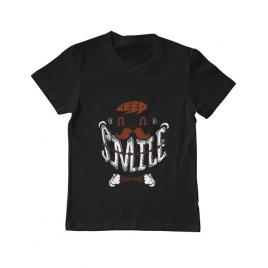 Tricou adler copil keep smile everyday negru
