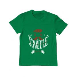 Tricou adler copil keep smile everyday verde mediu