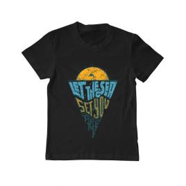 Tricou adler copil let the sea, set you free negru
