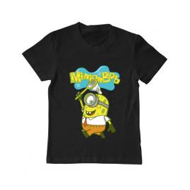 Tricou adler copil minionbob negru