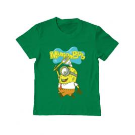 Tricou adler copil minionbob verde mediu