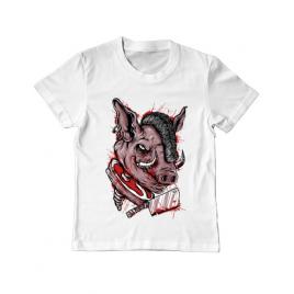 Tricou adler copil pig saw alb