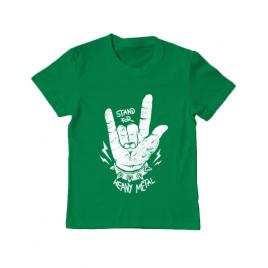 Tricou adler copil stand for heavy metal verde mediu