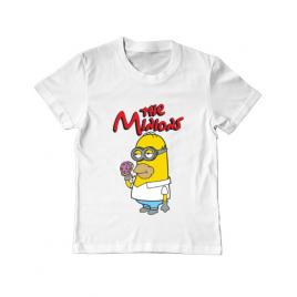 Tricou adler copil the minions alb