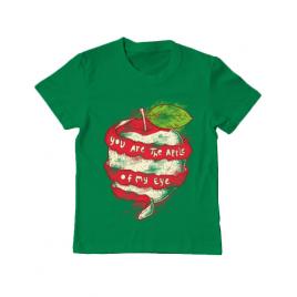 Tricou adler copil you are the apple of my eye verde mediu