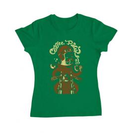 Tricou adler dama coffee racer verde mediu