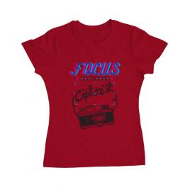 Tricou adler dama focus and than capture it rosu