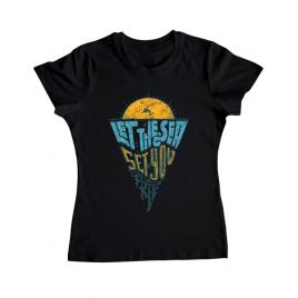 Tricou adler dama let the sea, set you free negru