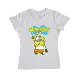 Tricou adler dama minionbob alb
