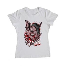 Tricou adler dama pig saw alb