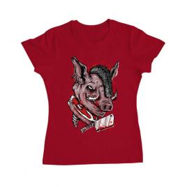 Tricou adler dama pig saw rosu