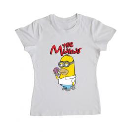 Tricou adler dama the minions alb