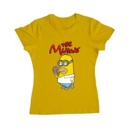Tricou adler dama the minions galben